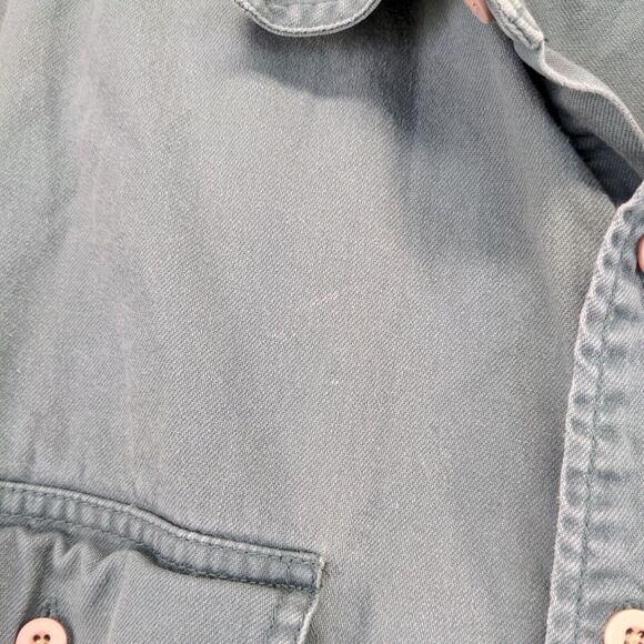 Vintage Levi's Button Up Shirt Mens XL Gray Long Sleeve Pockets Logo - Picture 9 of 12